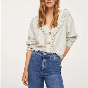 Mango Ruffle Cardigan